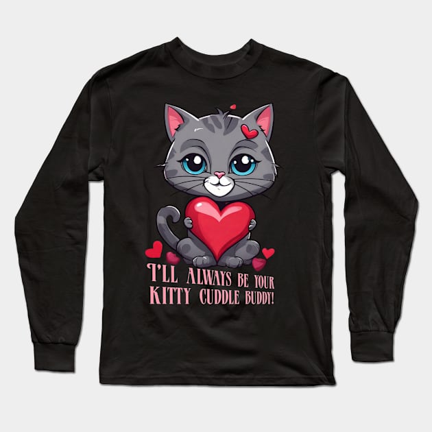 Forever Your Kitty Cuddle Buddy Long Sleeve T-Shirt by LopGraphiX